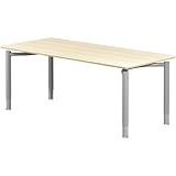 Garage パソコンデスク テーブル fantoni ME 高さ調節タイプ 53-1S58 幅180cm 奥行き80cm 高さ調節62〜82cm [デザインデスク PCテーブル PCデスク デスク 机 テーブル 事務デスク オフィスデスク