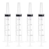 注射器 20ml シリンジ キャップ付き 10個 大容量 プラスチック オイル 注入 洗浄 液体測定と分配 シリンジ ペット給餌 給水、個別包装 (20ML 10個)