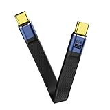 USB4 240W 充電ケーブル 短い 13.7cm 40Gbps高速転送 Type-C to Type-C 変換ケーブル 8K@60Hz映像出力 PD3.1急速充電 Thunderbolt 3/4、ラップトップ、タブレット、スマートフォンに対応