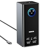 MOKiN USB-Cドッキングステーション 3画面出力17-in-1トリプルディスプレイHDMI×3 DisplayPort×2 有線LAN 10Gbps USB A/C 100W PD充電スマートディスプレイSD/microSD対応、Mac/Dell/HP対応（ドライバー必要）