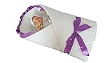 BlueberryShop Satin Swaddle Wrap Blanket Duvet for Newborn Baby 100% Cotton 0-3m ( 0-3m ) ( 78 x 78 