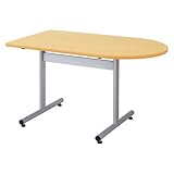 生興 テーブル FGX型会議用テーブル W1200×D750×H700/脚間L732 T字脚タイプ 片R FGX-1275KR ホワイト