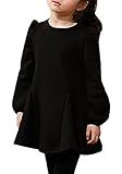 Bevalsa女の子 長袖 ワンピース チュニック ベビー服 かわいい 通園 通学 キッズ 子供服 ガールズ ドレス シンプル 春 冬