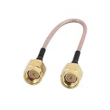 uxcell SMAオス-SMAオス同軸ケーブル SMAコネクタ SMAアダプター 同軸アダプタ SMAオス