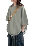 [WULFUL] 夏服 メンズ ｔシャツ メンズ 半袖 綿100 大きいサイズ ゆったり 無地 ビッグシルエット カジュアル おしゃれ 柔らか カットソー 男女兼用 トップス 韓国風ファッション 夏用 涼しい