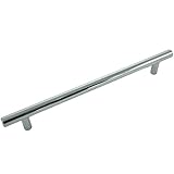 Laurey 87426スチールT - Bar Pull 192 mm c / c 241 mm O / A、ポリッシュクローム