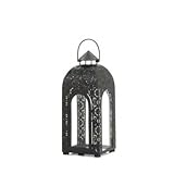VERDUGO GIFT Arched Medallion Lantern, Small, Black [並行輸入品]