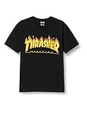 [スラッシャー] メンズ 半袖 プリントTシャツ (ブランドロゴ) [ TH91130 / FLAME ] 定番 BLACK M