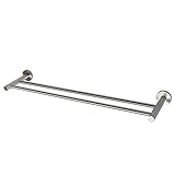 Alise G11002 Bathroom Double Towel Bars and Towel Racks Wall Mount SUS304 Stainless Steel,24-Inch Br