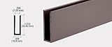 CRLダークブロンズ1 / 4 "アルミニウムu-channel 1 – 5 / 16 "高壁 – 12 ftロング