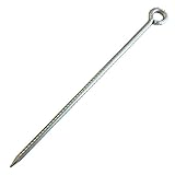 【20本入】 丸型 異型 ロープ止 ユニクロメッキ D13x300 杭 アミD