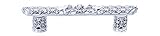 Carpe Diem Hardware 7635-24C Versailles 4-Inch O.C. Small Pull Fleur De Lys with Swarovski Crystals 