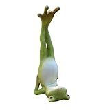 Top Collection Miniature Fairy Garden and Terrarium Yoga Frog Salamba Sarvangasana Shoulder Stand Po