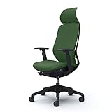 オカムラ オフィスチェア 完成品 組立不要 シルフィー エクストラハイバック 背クッション アジャストアーム ブラック樹脂脚 ブラックフレーム ダークグリーン C68CXR-FSG5