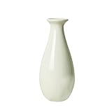 Kicode 創造的 グレーズドットホワイト セラミッククラフト 花瓶 アートポーセレンミニマリスト デコレーション装飾ギフト