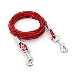 EZBUG ロングリード 犬 係留 リード ランナーケーブル しつけ用 5mm 犬用 (5m)