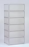 クリアシューズラック6段 【マルチ収納/約幅46.5×奥行36.5×高さ107cm】