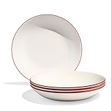 Made in Cookware - Entrée Bowl - 4個セット (ホワイトとレッドリム) イギリス