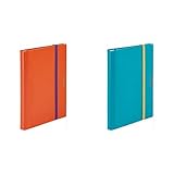 キングジム クリアファイル A4 二つ折り コンパック オレンジ 5894Hオレ & クリアファイル A4 二つ折り コンパック 水色 5894Hミス