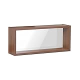 arne 壁掛けミラー 鏡 シェルフ ラック 薄型 Mサイズ WallBoxSeven Htype単品M ブラウン