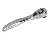 HONITON 1/4"(6.3sq.) ミニラチェットレンチ ショートラチェットハンドル ソケットロック機能付 送り角度5°
