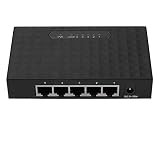 5ポート高速10/100/1000MbpsギガビットイーサネットLANハブ、ネットワークギガビットスイッチ プラグアンドプレイ(US Plug)