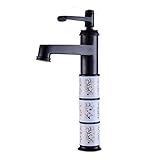 Wovier Oil Rubbed Bronze Waterfall Bathroom Sink Faucet,Single Handle Single Hole Vessel Lavatory Fa