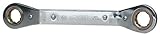 Wright Tool 9437 12 Point Offset Reversible Ratcheting Box Wrench, 16mm x 18mm by Wright Tool