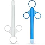 TOUFEIYUAN 注射器 ローション注入器 2本セット 10ml大容量 プラスチック 注射器 (白と青)