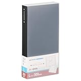 ハクバ (HAKUBA) ポケット式 アルバム ビュートクリア [Lサイズ300枚 ブラック] 写真収納 ポケット式 サックケース付 フォトアルバム ABTC-L300BK 4977187536218