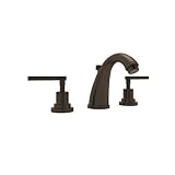 Rohl a1208lmtcb-2 AvantiバスWidespread洗面所蛇口、メタルレバーハンドルとポップアップ, Tuscan真鍮