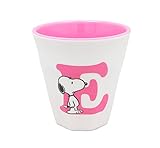 PEANUTS スヌーピー イニシャル メラミンカップ アルファベット E 300ml SIMC-10