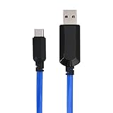 F.S.C. Type-C イルミネーションケーブル ELライト搭載 最大出力5V/2.4A 最大480Mbps USB2.0規格 ブルー
