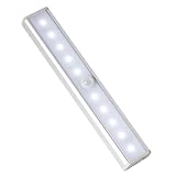 InnoBeta センサーライト 人感センサー LEDライト  室内  屋外 USB充電式 貼り付け型 マグネット付き 省エネ 超寿命 10個のLEDライト キャビネット 洋服だんす クローゼット 階