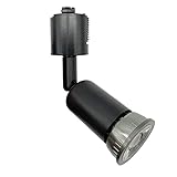 ダクトレールライト LEDハロゲン電球付き E26 60W形相当 配線ダクトレール用器具 ダクトレール スポットライト ライティングレール用 レールライト おしゃれ 照明器具 電球色 スポットライト電球色, ブラック)