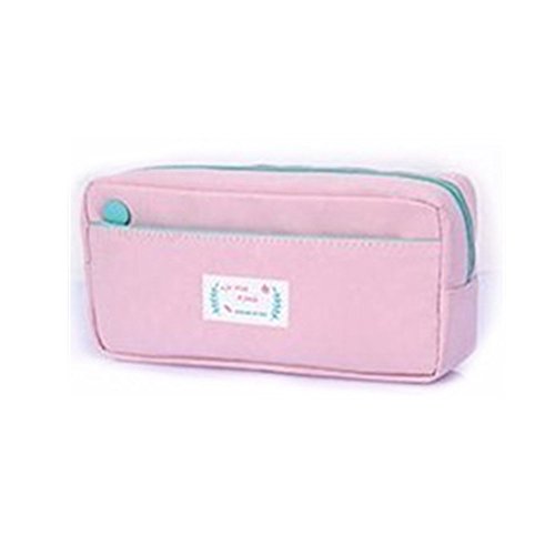 Cute Minorペンケース 筆箱筆入れファッション 無地 工具入れ 化粧ポーチにも 大容量の防水筆箱ペンケース可愛いペンシルケース 化粧ポーチ 小物入れ 男女兼用 コンパクトで使いやすい プレゼントにもおすすめ ピンク 文具百貨