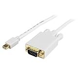 StarTech.com Mini DisplayPort - VGA変換アダプタ 3m ミニディスプレイポート(オス) - VGA(オス) 1920x1200 ホワイト MDP2VGAMM10W