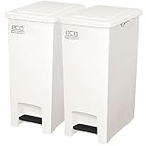 アスベル ゴミ箱 エバンペダルペール 45L SD ホワイト【2個セット】 ｜ ダストボックス ペダル ごみ箱 キッチン 袋止めつき 台所 フタ付き ふた おしゃれ 分別 資源ゴミ