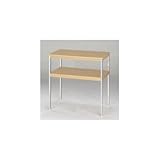 ナカキン　電話機台（テレフォンスタンド）　スチール角パイプクロームメッキタイプ　TL-CK70NA　ナチュラル【カード払限定】