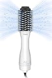 TOSAGE くるくるドライヤー ヘアアイロン カールドライヤー ヒートブラシ マイナスイオン 乾かしながらスタイリング チタニウムバレル