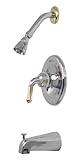Premier 120182 Sanibel Single-Handle Tub & Shower Faucet, Chrome/Polished Brass by Premier