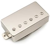 Musiclily Pro LP-CBLA アルニコ5 カバード ハムバッカー ブリッジピックアップ 8.8K LPエレキギター用 ニッケル