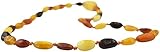 The Art of Cure Baltic Amber Teething Necklace for Baby (Raw M/C Bean) - Anti-inflammatory by The Ar