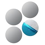 マグネットプレート 4枚セット メタルプレート 薄型設計 スマホ マグネット用 携帯電話/ホルダー用 粘着固定 裏面テープ付き 替え用メタルプレート (銀色・丸型・4枚セット)