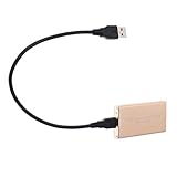 B Blesiya 68 * 35 * 8mm　USB 3.1タイプC→mSATA SSDエンクロージャーモバイルハードディスク　全2色 - ゴールド