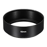PATIKIL 62mmレンズフード カメラレンズ用 標準焦点マッ ト仕上げ内部防反射フード 黒