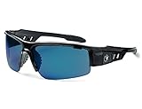 Ergodyne Skullerz Dagr Safety Sunglasses - Black Frame, Blue Mirror Lens by Ergodyne
