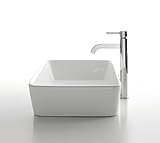 セラミック5 " x 15 "ホワイト長方形シンクとRamusシングルレバー蛇口 C-KCV-121-1007SN 1