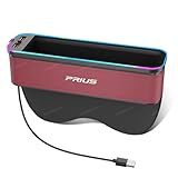 プリウス コンソールボックス センターコンソール 収納ボックス シートサイド収納ボックス 落下防止 USB充電 LED雰囲気ライト プリウス 30系 40系 50系 60系 車内収納ボックス 小物入れ ガタガタ内装パーツ カスタムパーツ(運転席用/1個,（レッド)