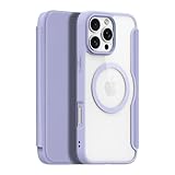 【SkinX Pro Series】iPhone16 Proケース iPhone16 Pro ケース iPhone 16 Pro ケース 手帳型 MagSafe対応 カード収納 アイフォン 16 Pro ケース ワイヤレス充電対応 マグネット式 超薄型 軽量 高級PUレザー 背面クリア 耐衝撃 全面保護(iPhone 16 Pro、パープル)